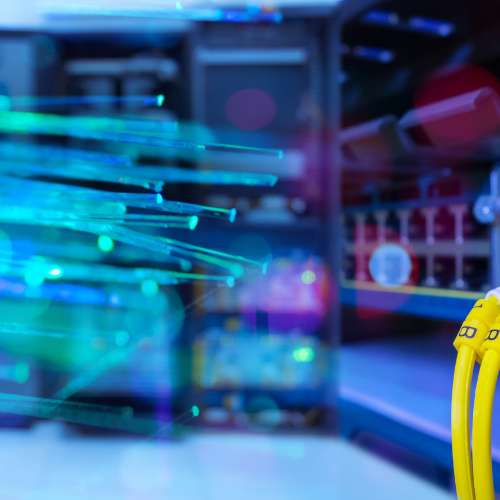 Fiber optic control panel powering surveillance and tactical systems.
